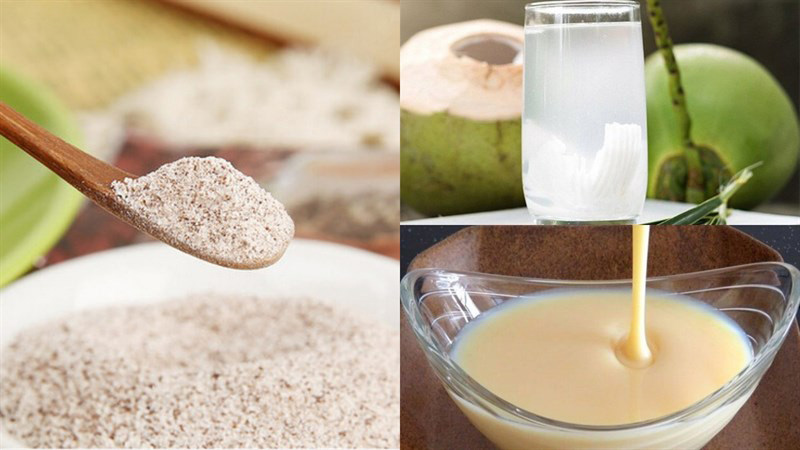 Nguyên liệu làm cà phê nước dừa tươi Nguyên liệu làm cà phê nước dừa tươi